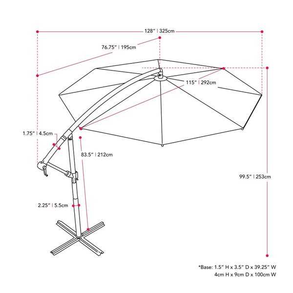 offset umbrella parts diagram