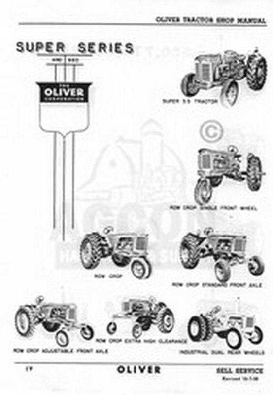 oliver 550 parts diagram