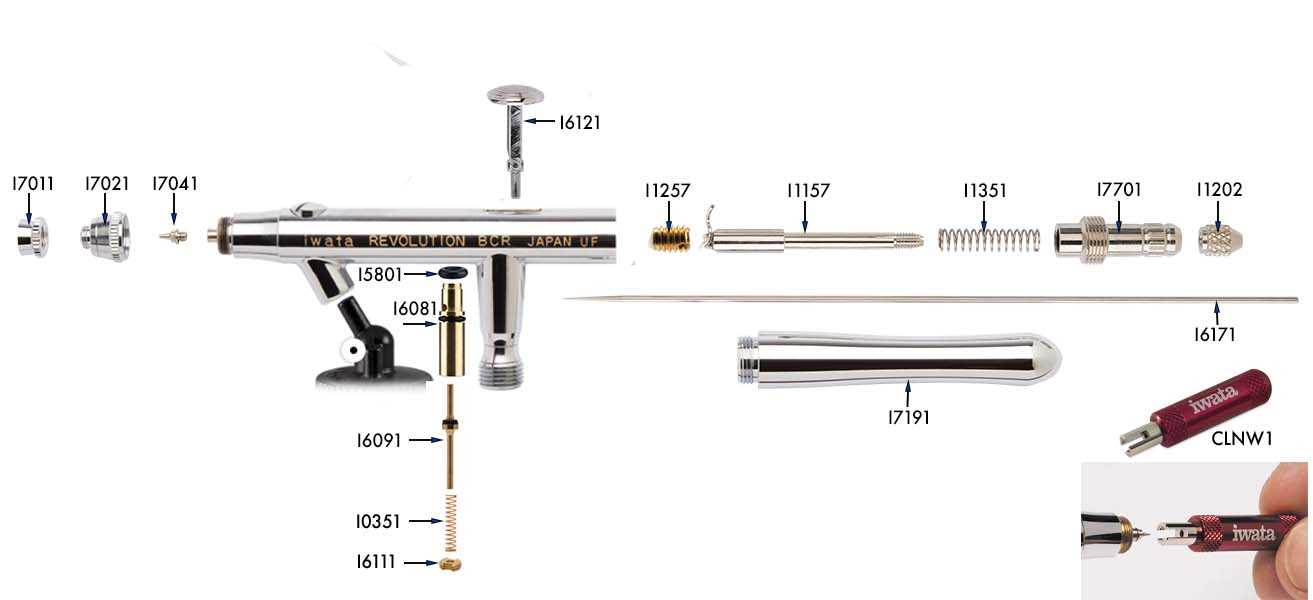 paasche airbrush parts diagram