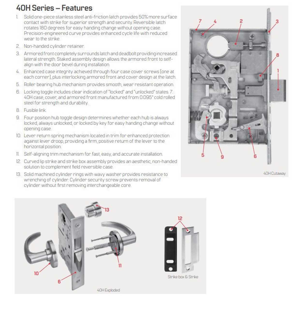 padlock parts diagram