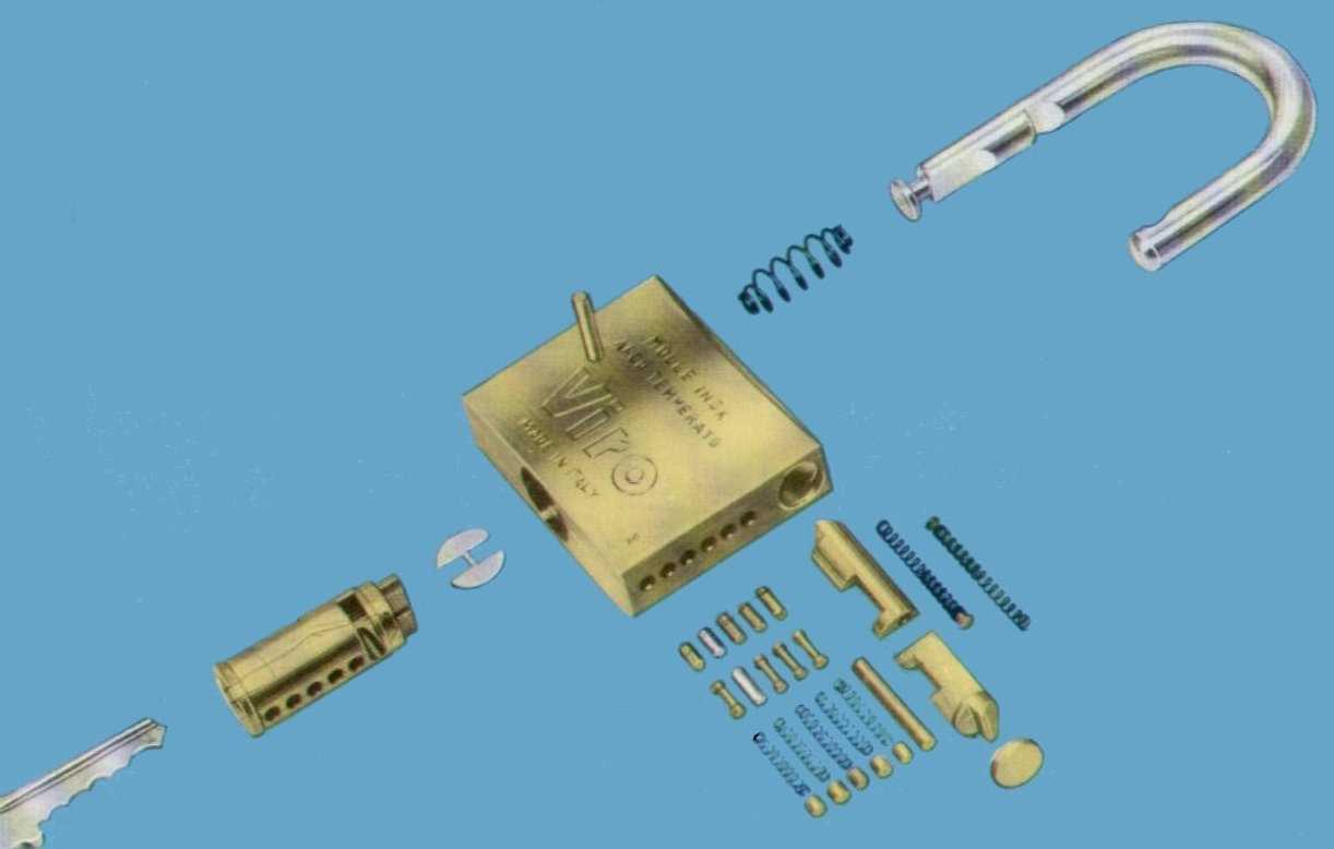 padlock parts diagram