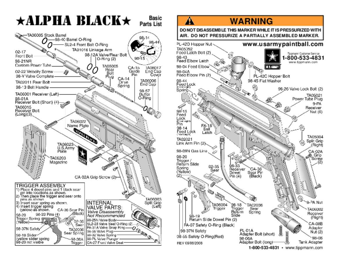 paintball gun parts diagram