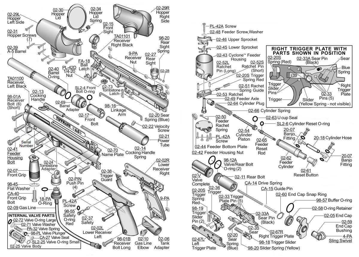 paintball gun parts diagram