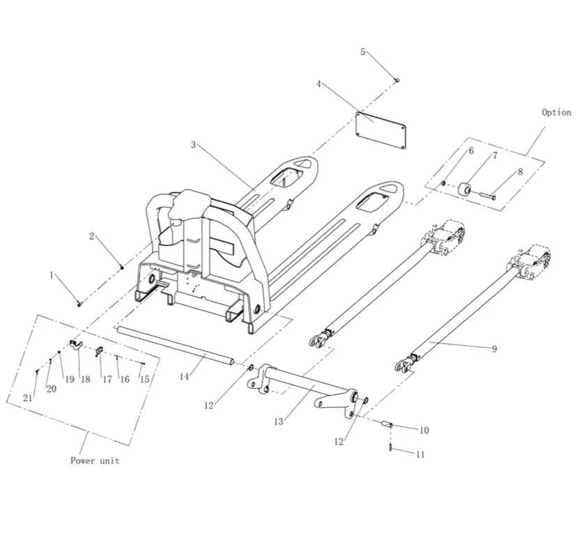 pallet truck parts diagram