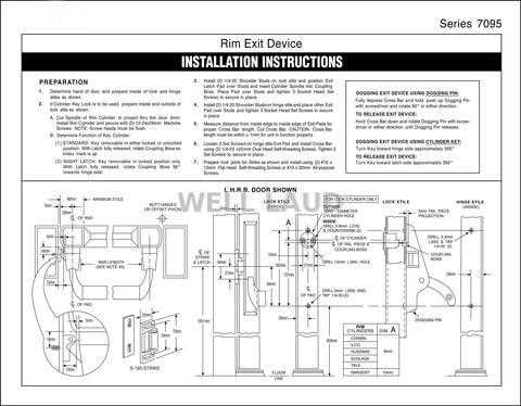 panic bar parts diagram