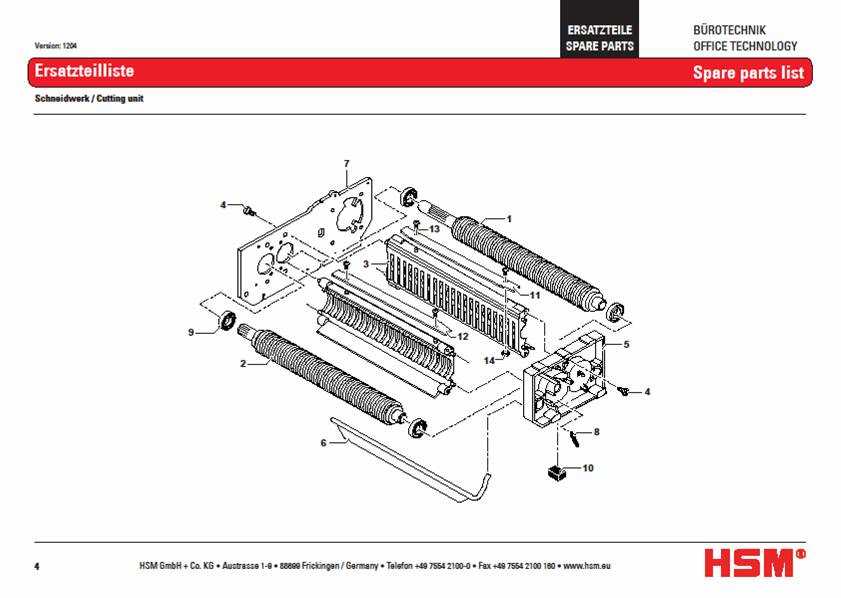 paper shredder parts diagram