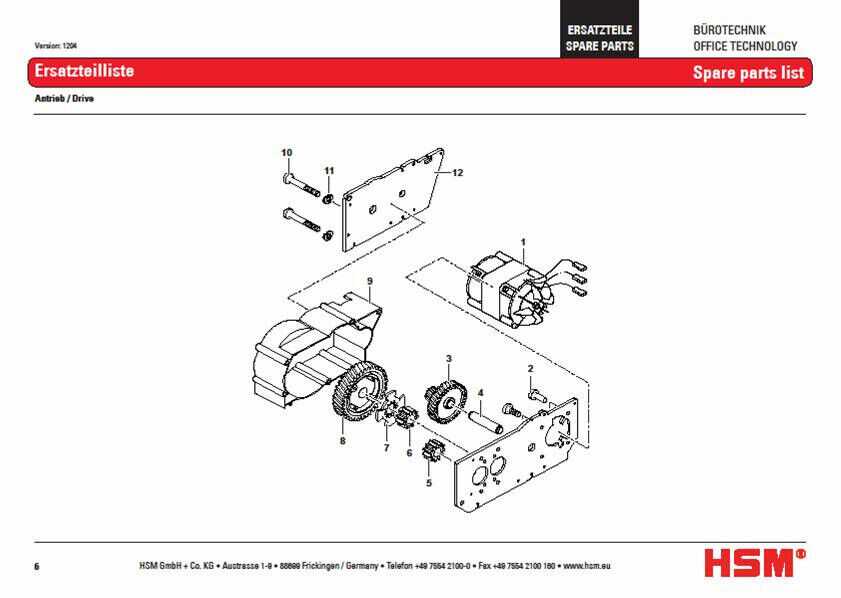 paper shredder parts diagram