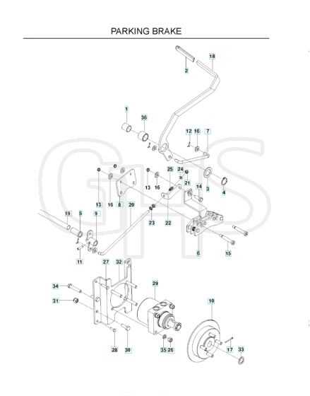 parking brake parts diagram