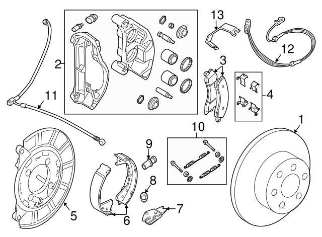 parking brake parts diagram