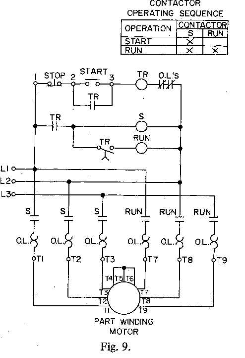 part winding motor wiring diagram