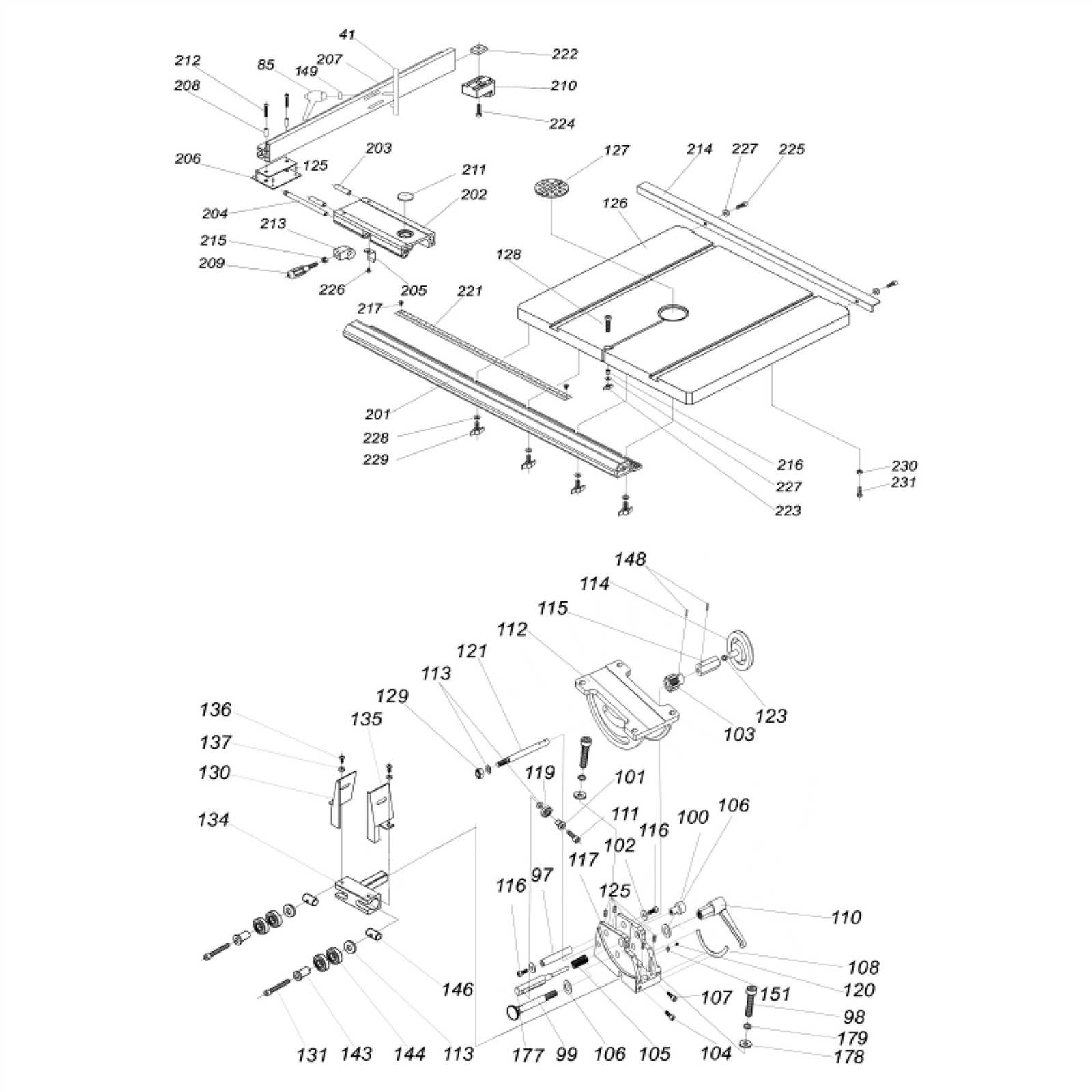 parts of a bandsaw diagram