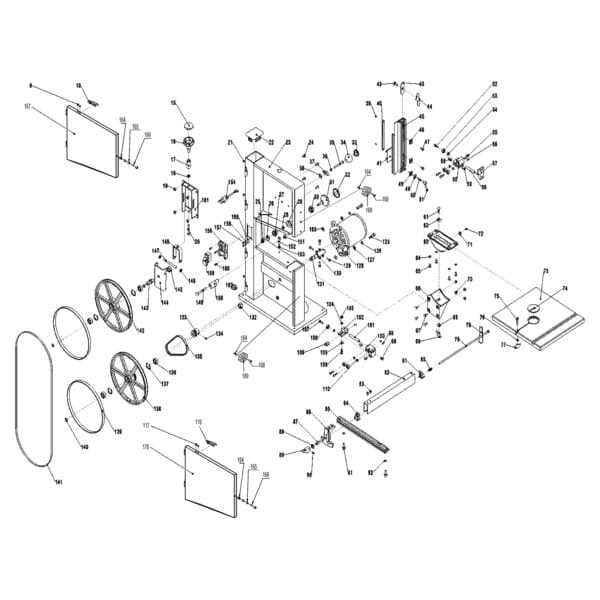 parts of a bandsaw diagram