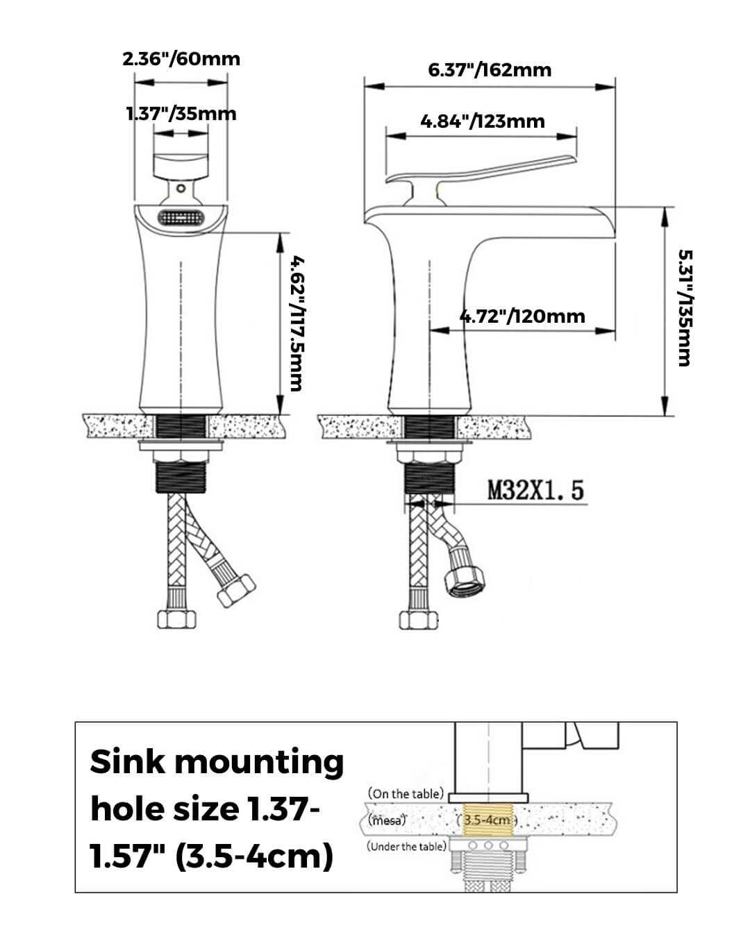 parts of a bathroom sink faucet diagram