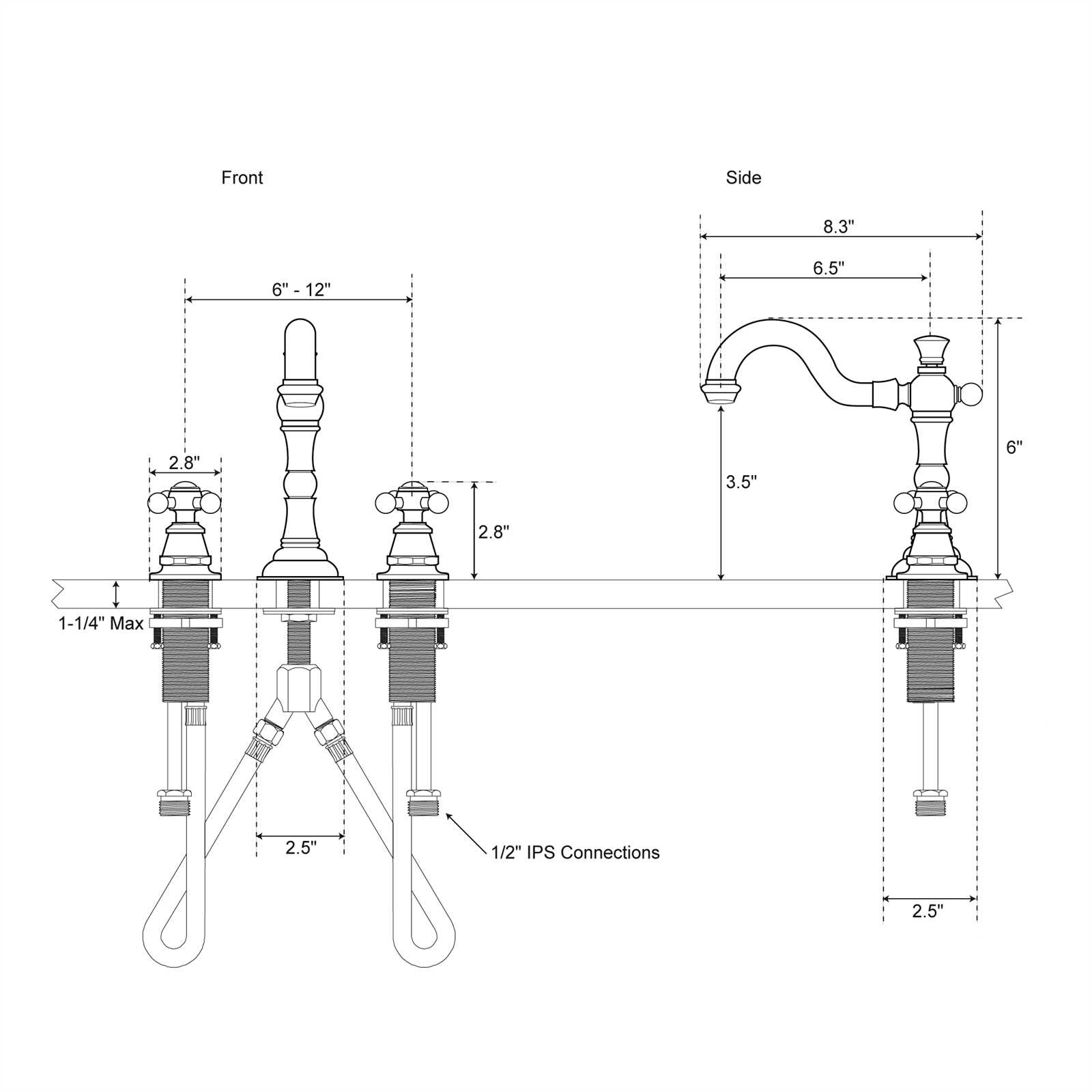 parts of a bathroom sink faucet diagram