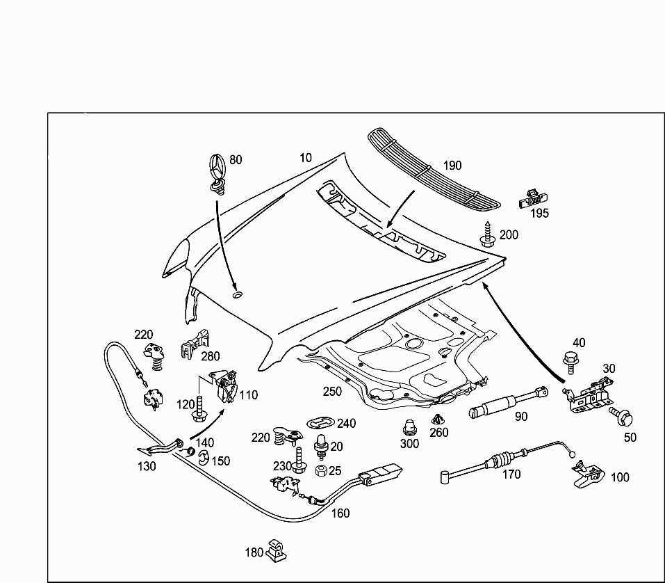 parts of a car under the hood diagram