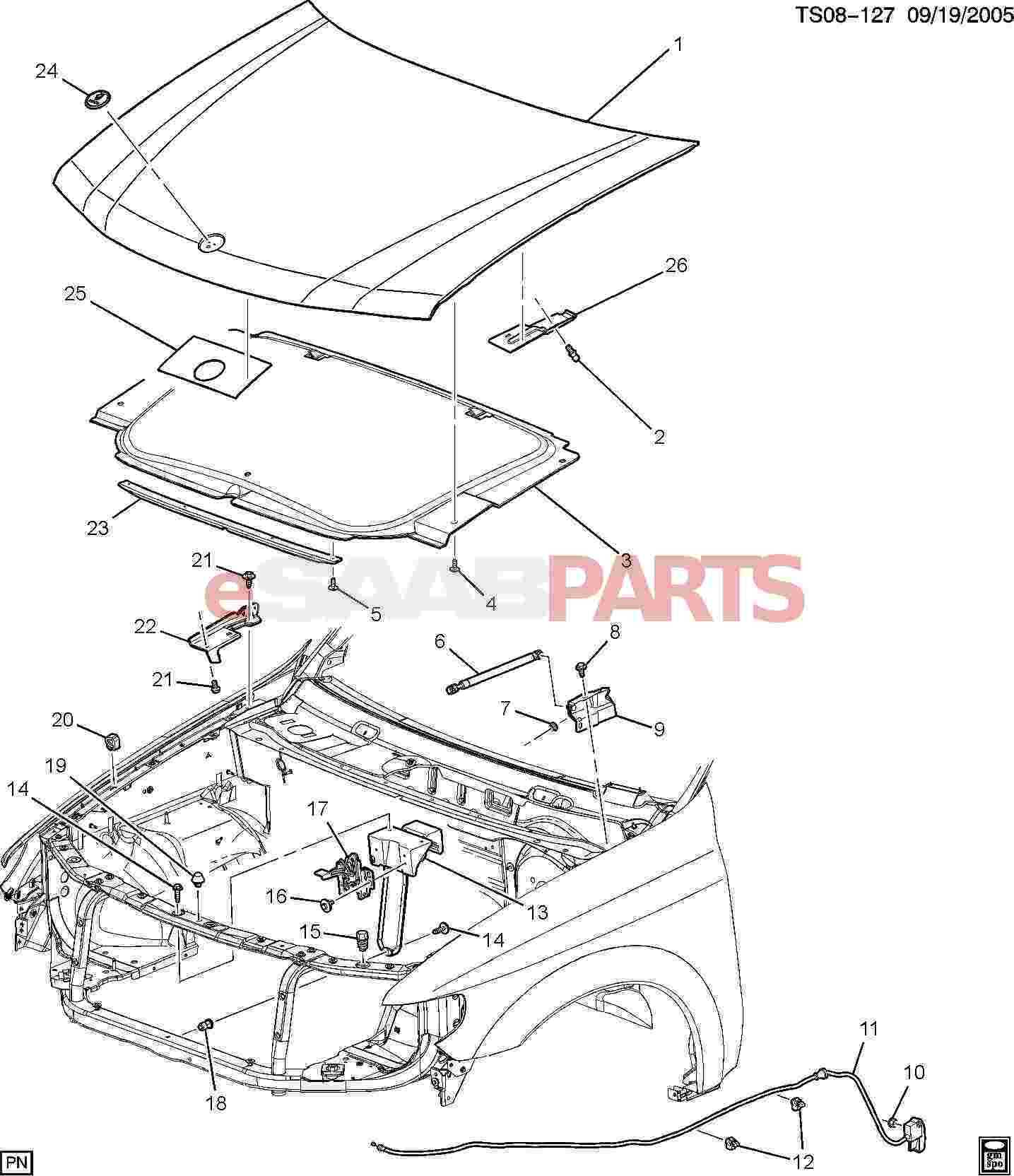 parts of a car under the hood diagram