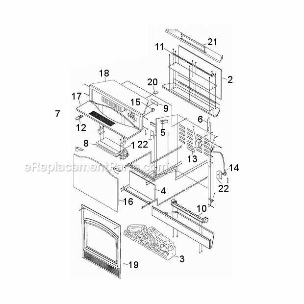 parts of a fireplace diagram