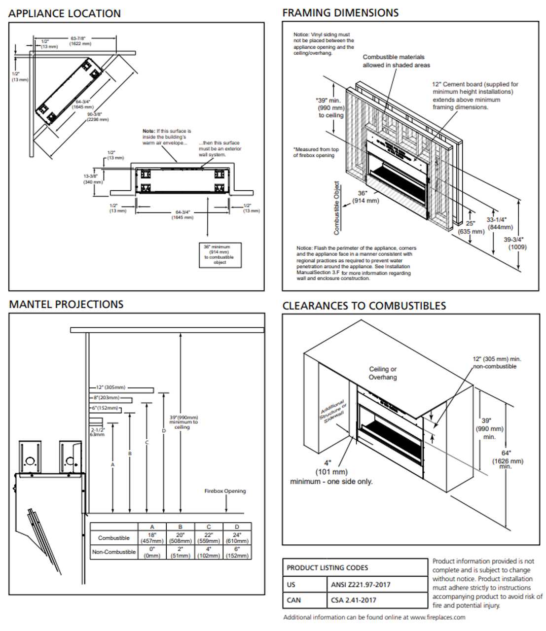 parts of a gas fireplace diagram