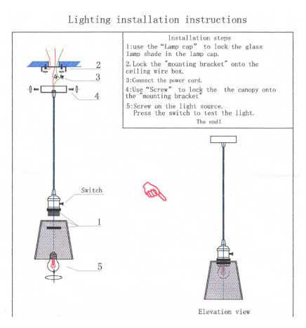 parts of a light fixture diagram