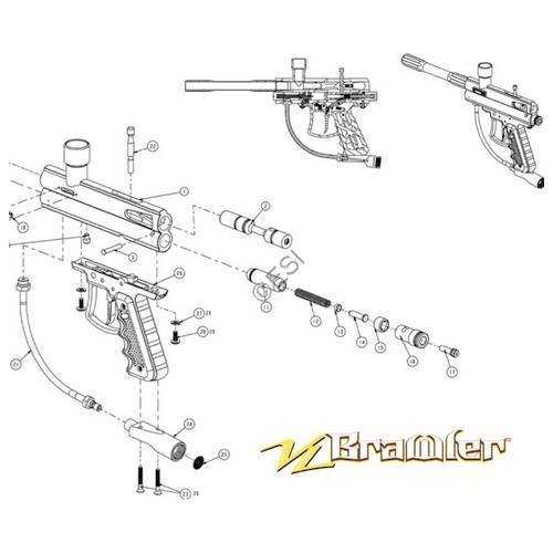 parts of a paintball gun diagram