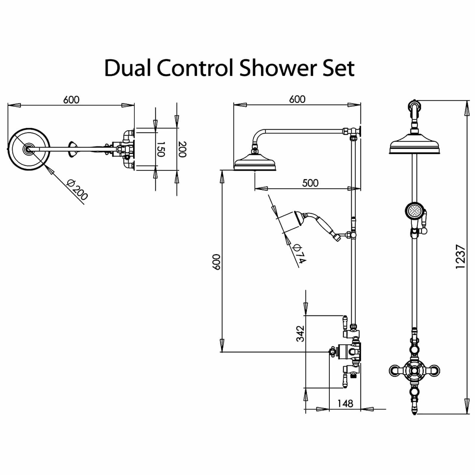 parts of a shower diagram