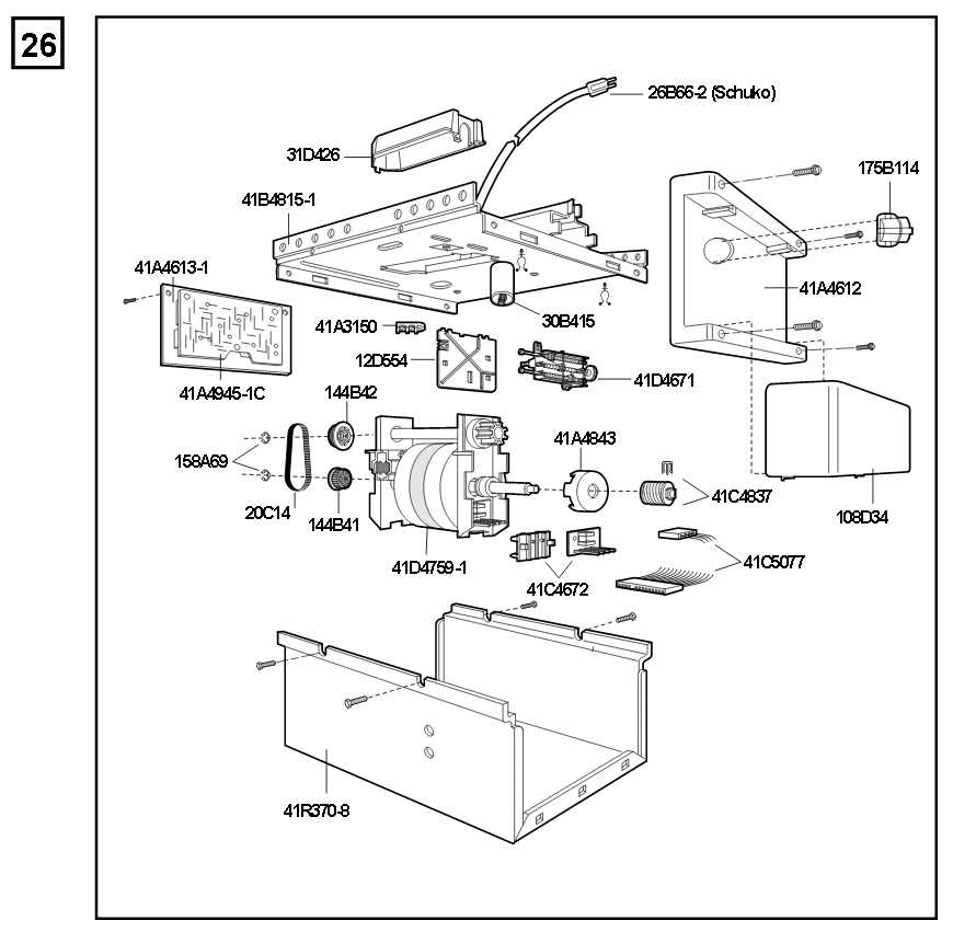 parts of garage door opener diagram