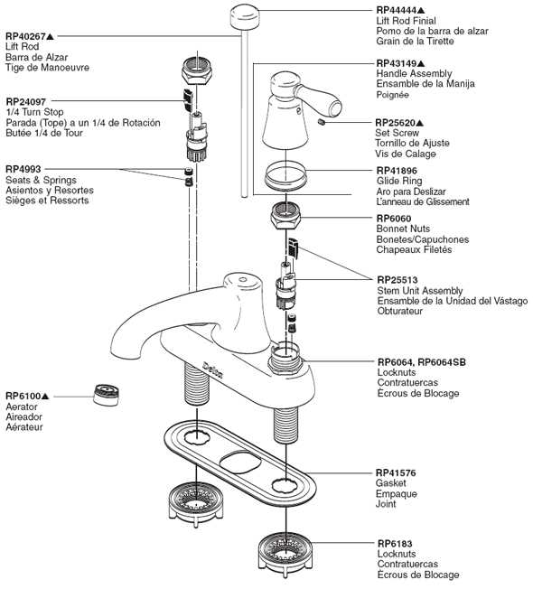 peerless faucet parts diagram