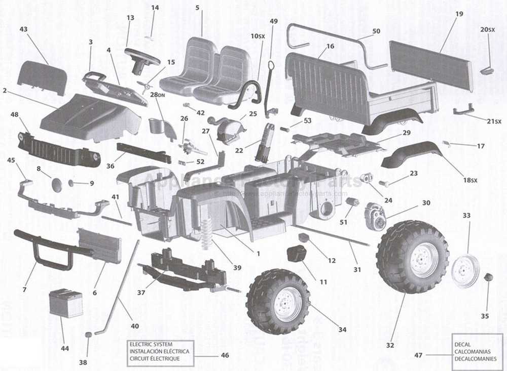 peg perego gator parts diagram