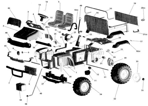 peg perego gator parts diagram