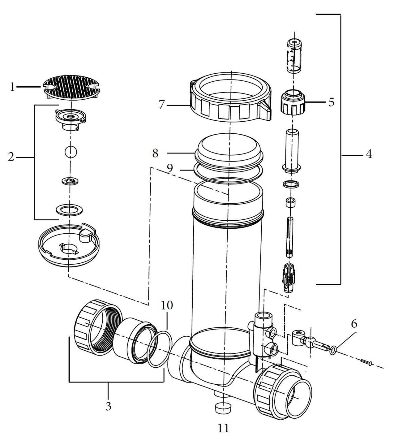 pentair chlorinator parts diagram