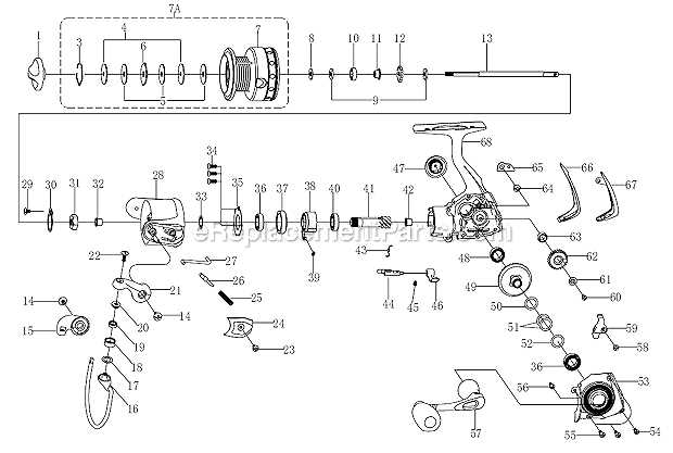 pflueger president spinning reel parts diagram