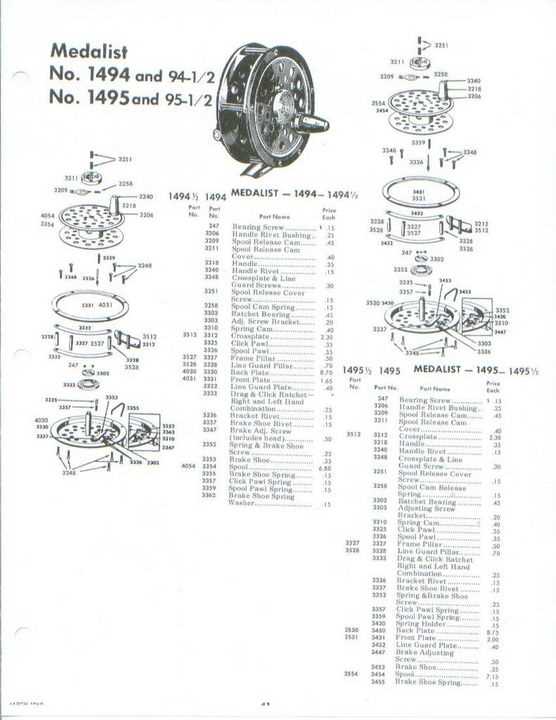 pflueger president spinning reel parts diagram