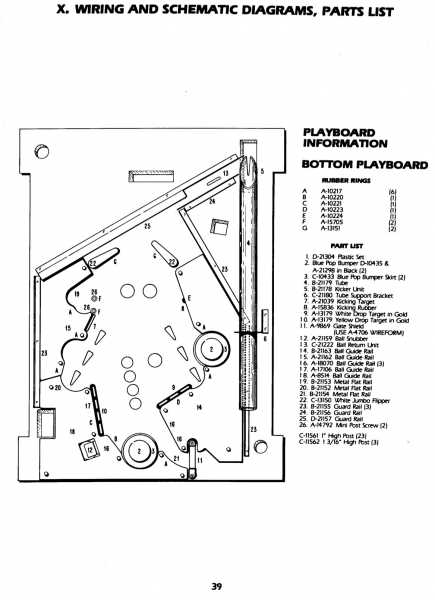 pinball machine parts diagram