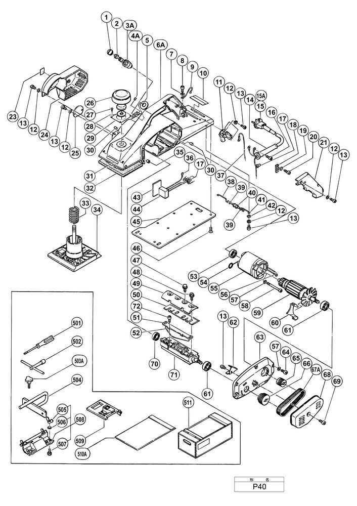 planer parts diagram