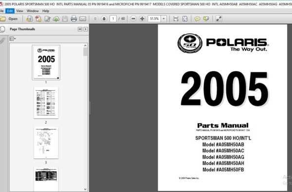 polaris 500 parts diagram