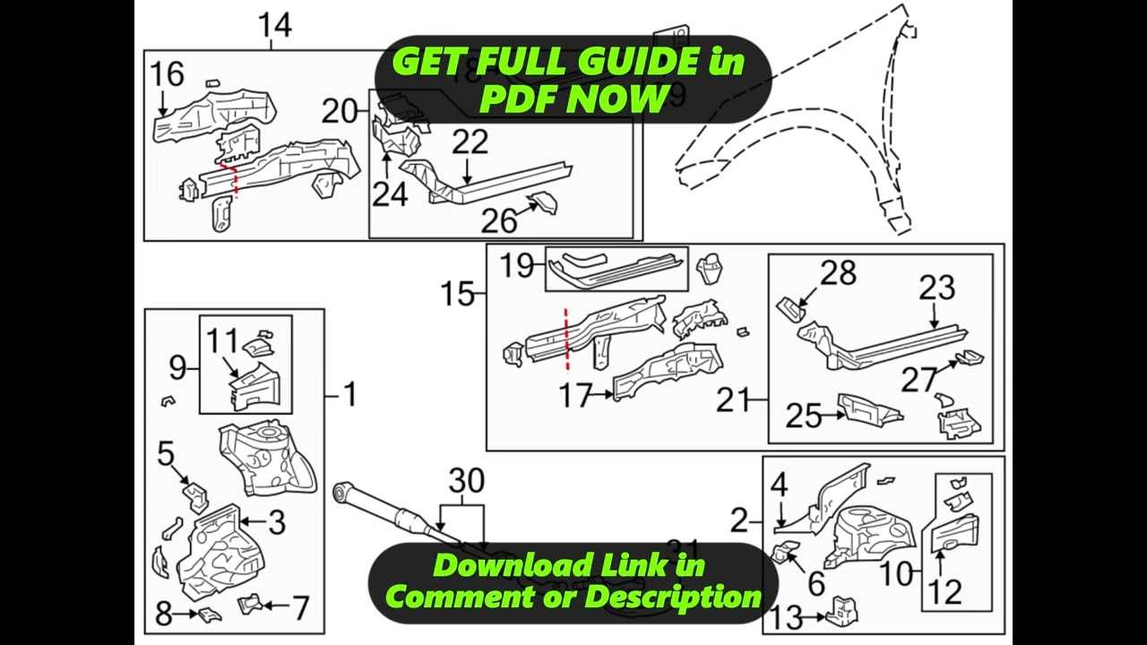 pontiac vibe body parts diagram