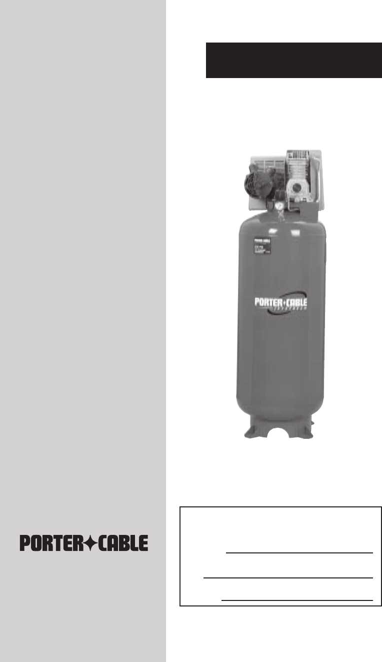 porter cable compressor parts diagram