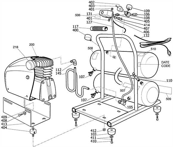 porter cable compressor parts diagram