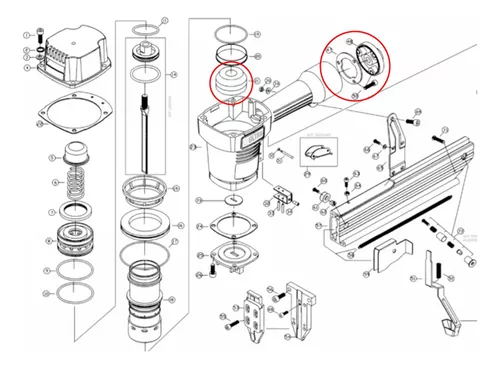 porter cable fn250c parts diagram