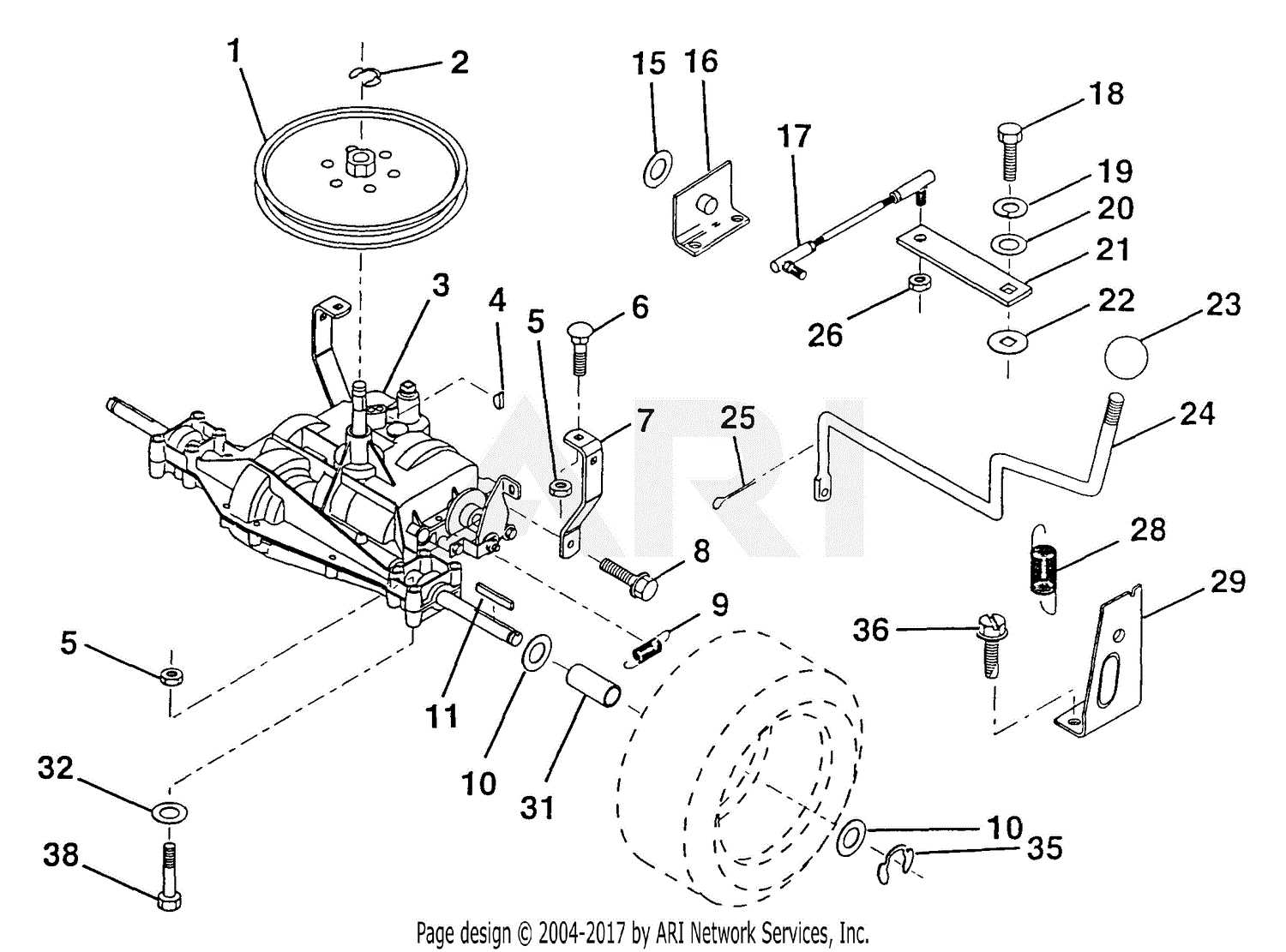 poulan p3816 parts diagram