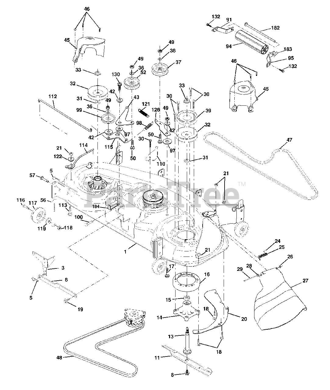 poulan pro mower parts diagram