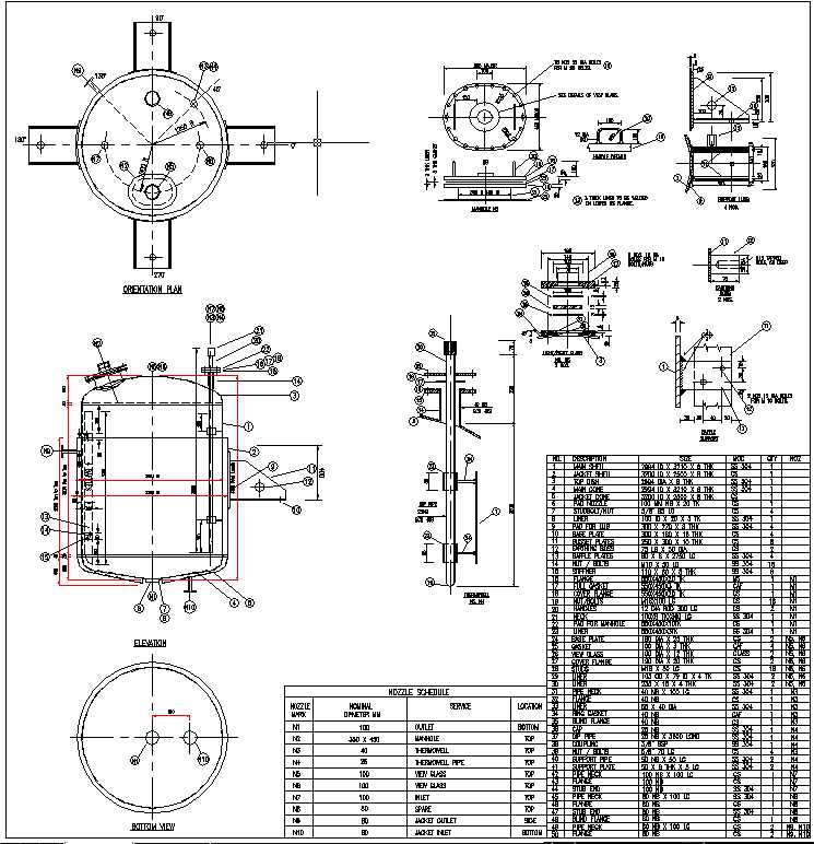 pressure vessel parts diagram