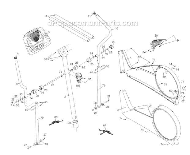 proform elliptical parts diagram