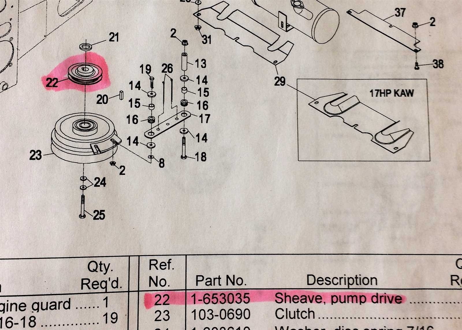 pulley parts diagram