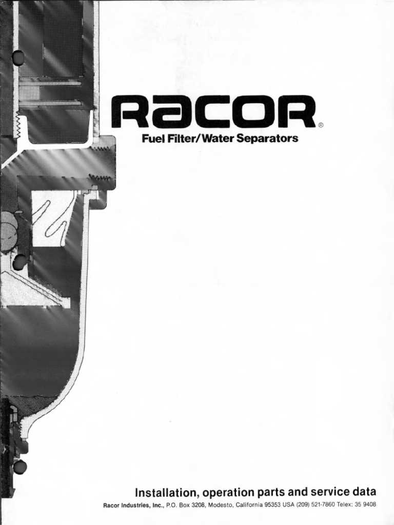 racor 500 parts diagram