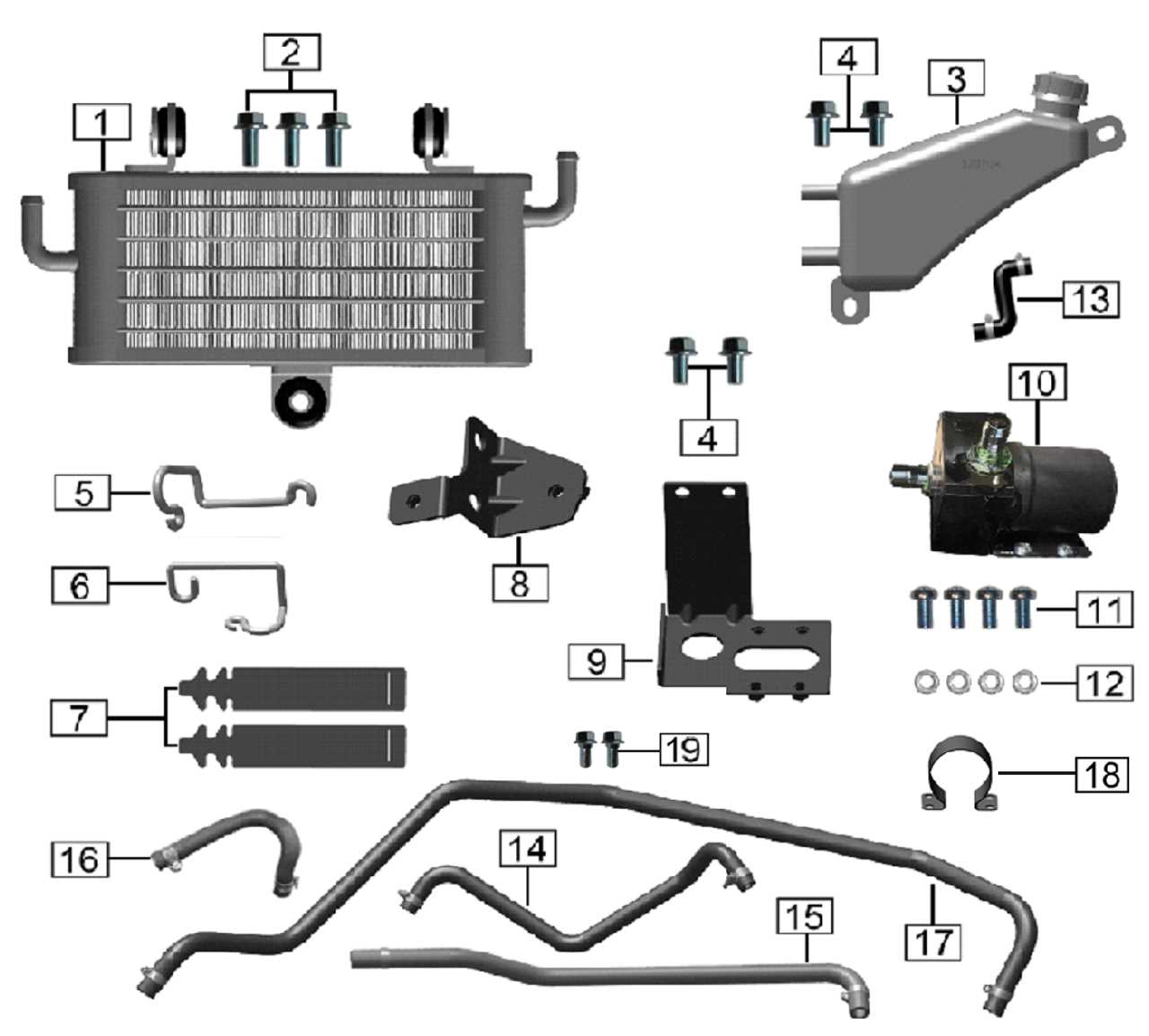 radiator parts diagram