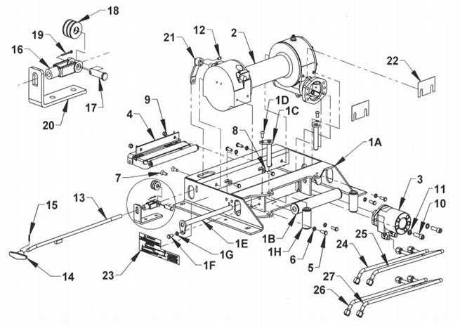 ramsey hydraulic winch parts diagram