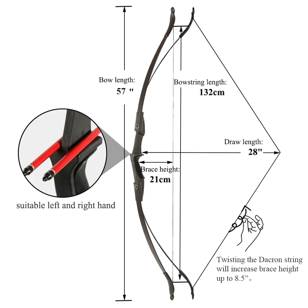 recurve bow parts diagram