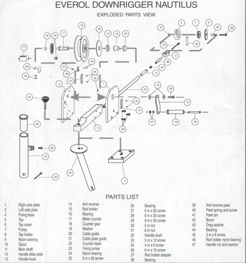 reel parts diagram