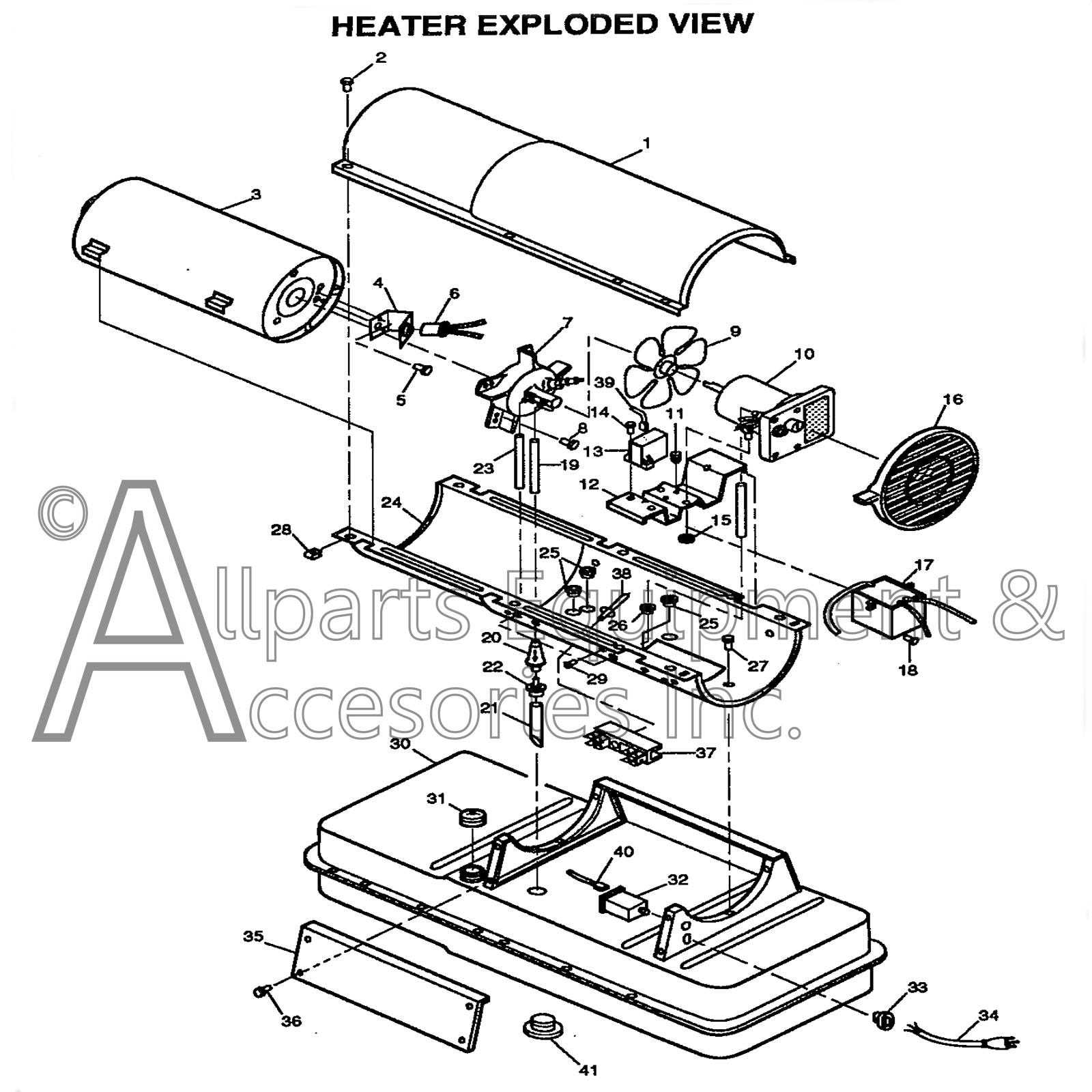 remington heater parts diagram